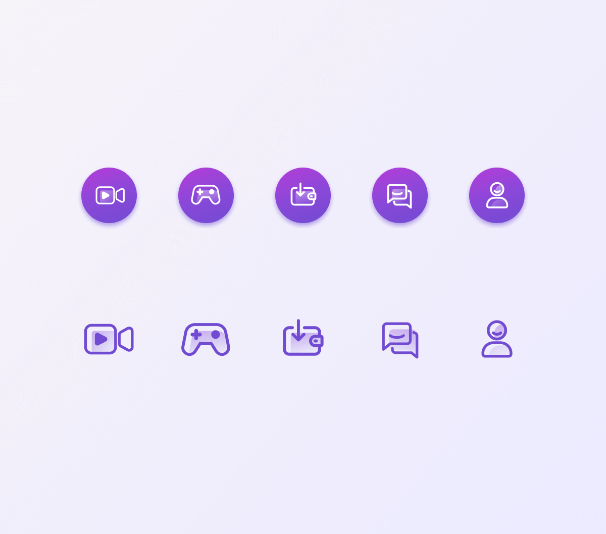 Purple Tabbar Icon Design