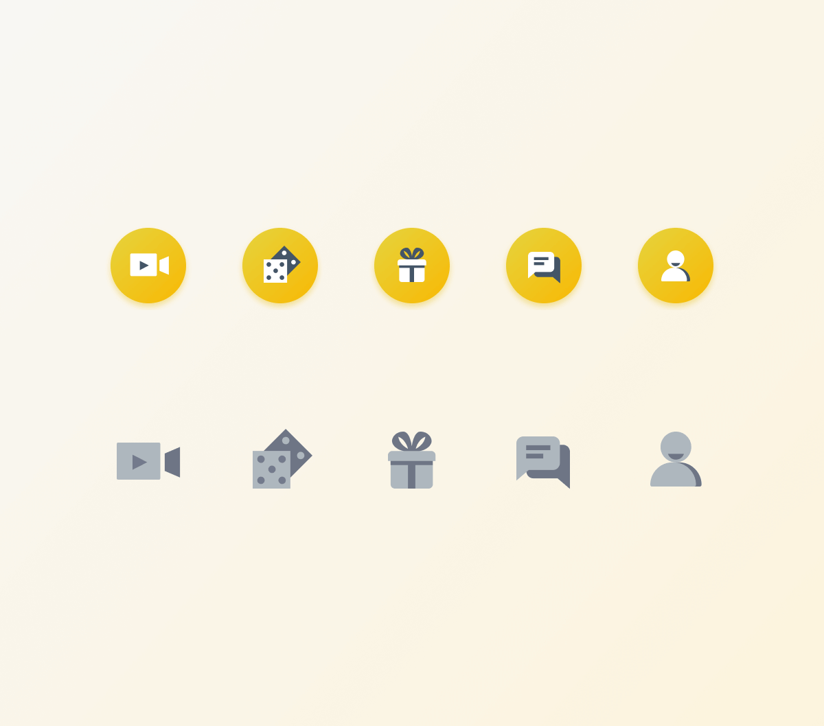 Yellow Tabbar Icon Design