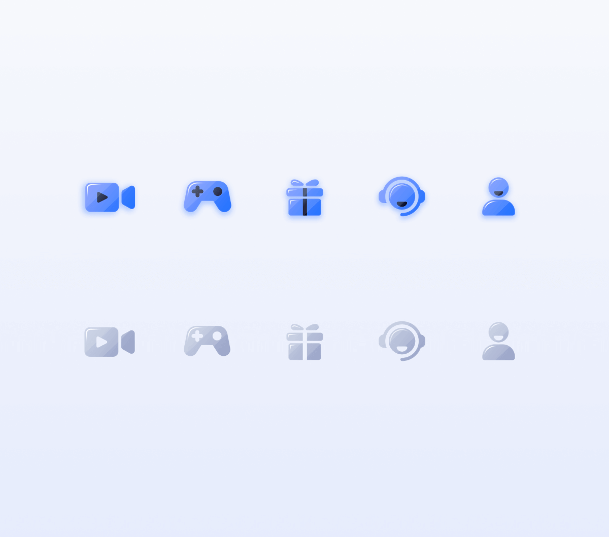 Blue Tabbar Icon Design