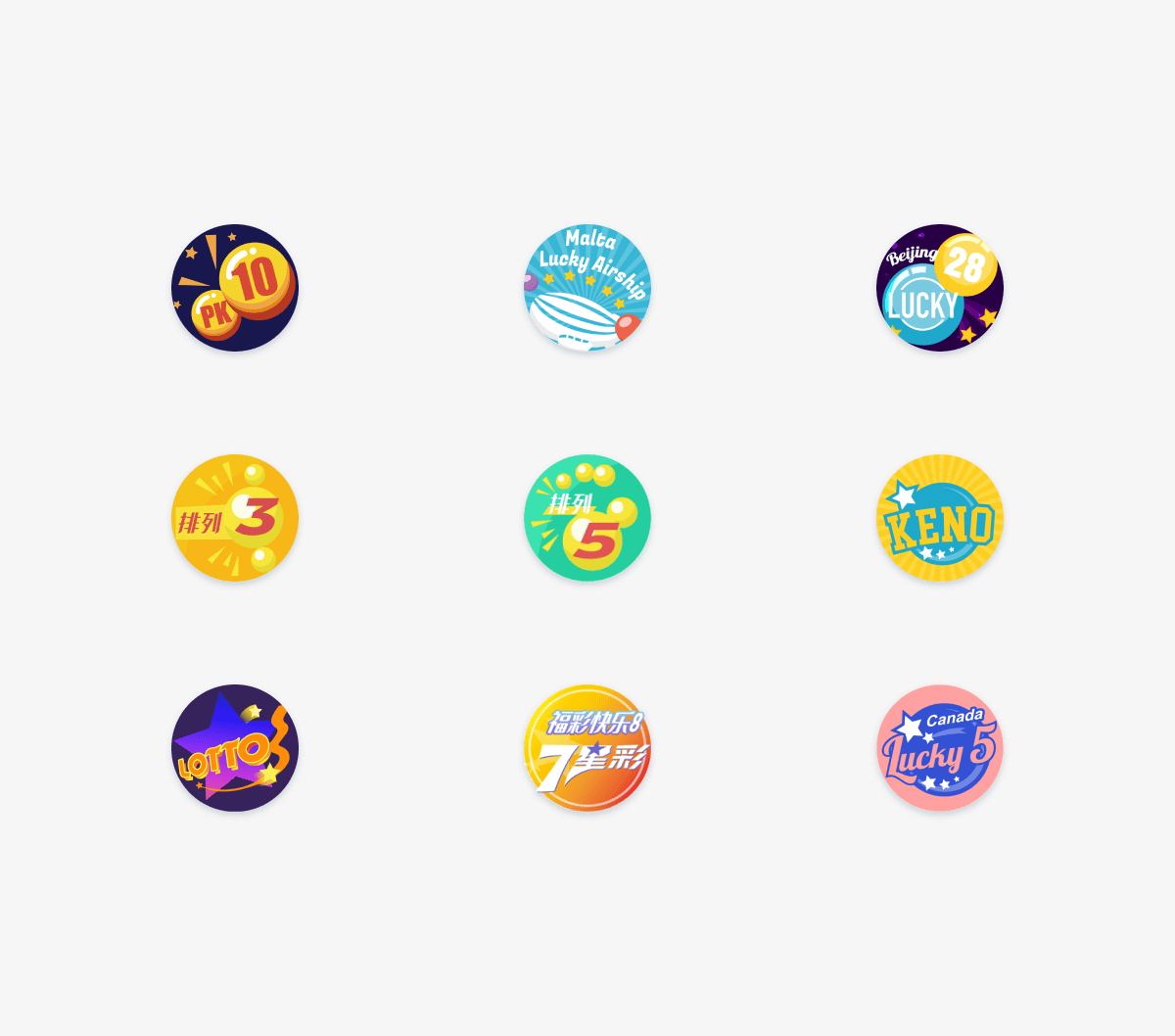Lottery Game Icon Design